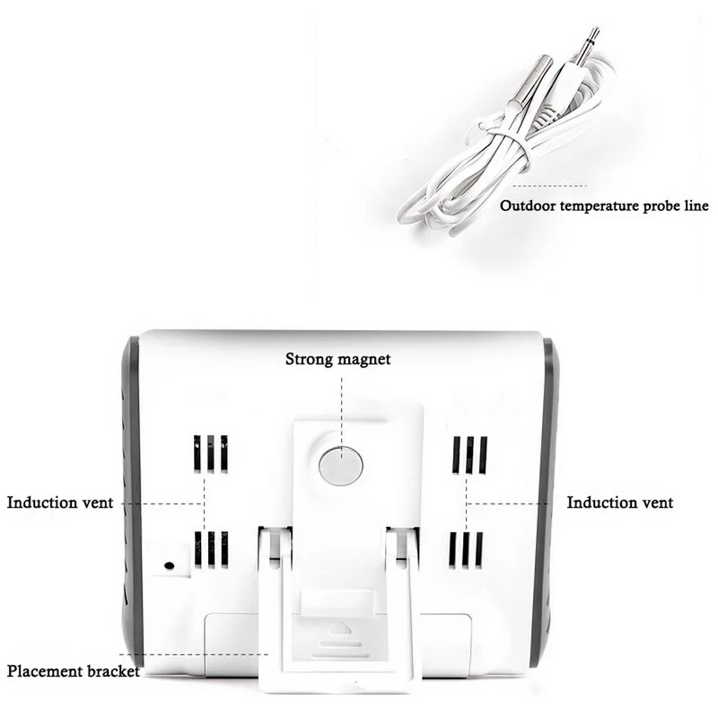 

Digital Hygrometer Thermometer Indoor Outdoor Temperature Humidity Monitor With Probe Wall- Type Thermometer