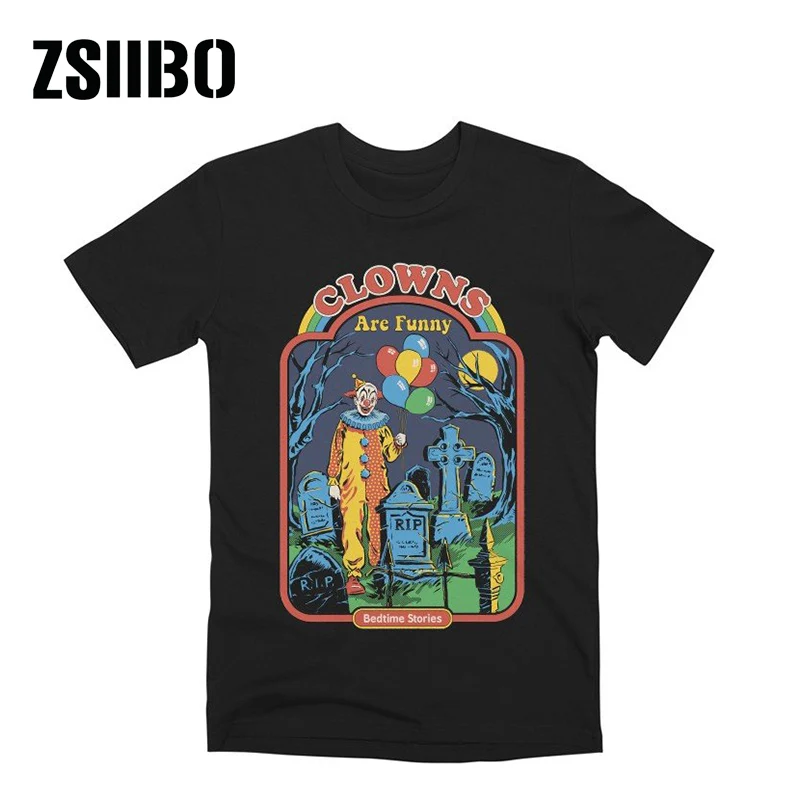 black14 ZSIIBO сатана футболка демон смерти ужас злой хип-хоп сатана смерти печать футболка Мужская/Женская HY1MC52 - Цвет: black14