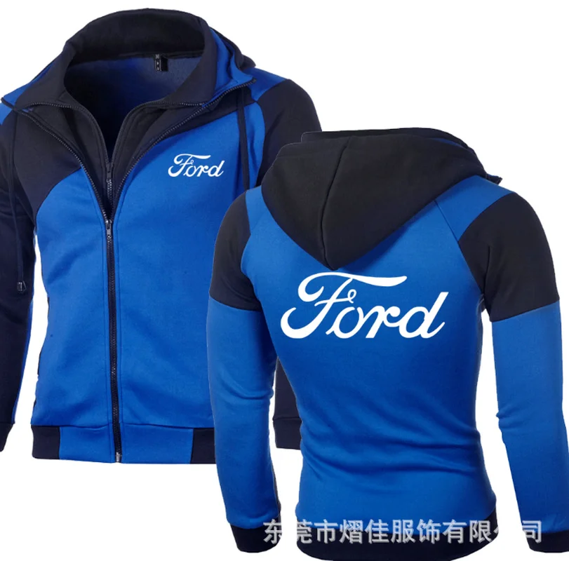 

Новинка 2021, осенняя модная Толстовка для ford, повседневная куртка, толстовка с двойной молнией, хлопковые свитшоты для косплея