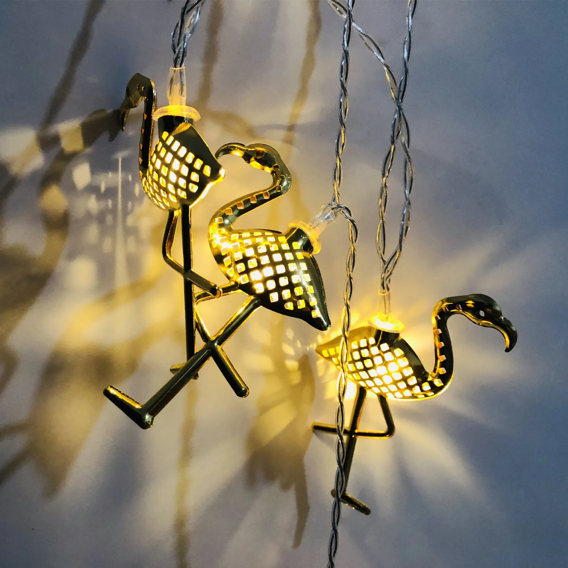 

10 светодиодов, сотовый ящик, гирлянда с фламинго, декоративное освещение для вечеринки, праздника, комнаты, Ins