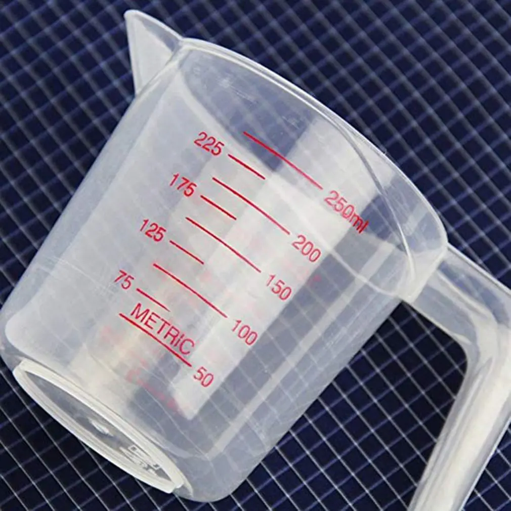 

Food grade plastic measuring instruments with scale durable portable plastic measuring cup tool cups