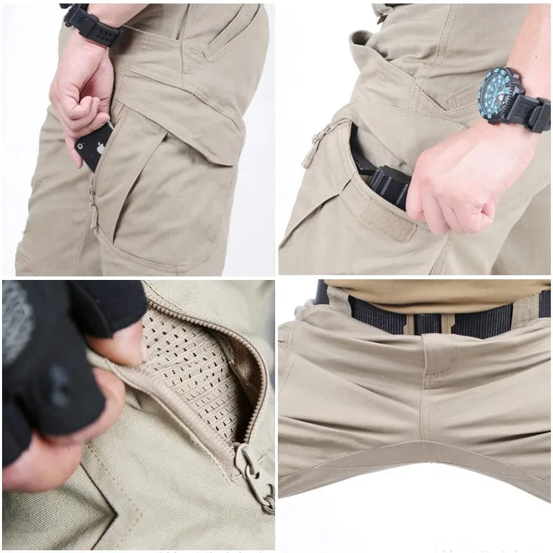 

Men's Military Tactical Pants Breathable Quick Dry Multi Pockets Summer 2021