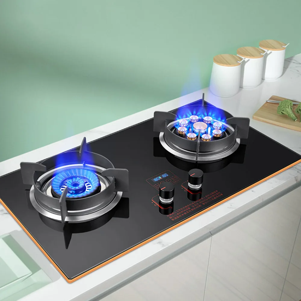 Gas Stove Double Fire Embedded Double Stove Home Gas Stove Built-in Hot Stove Desktop Liquefied Gas Cooktop Stove Cooker