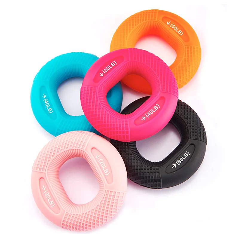 

Silicone Adjustable Hand Grip 20-80LB Gripping Ring Finger Forearm Trainer Carpal Expander Muscle Workout Exercise Gym Fitness