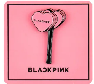 Черная розовая брошь kpop Подарочный значок металлические украшения - Цвет: D
