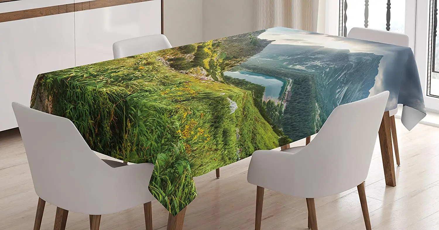 Квартиры Декоративная скатерть горное озеро Фея темное облачное небо Весна