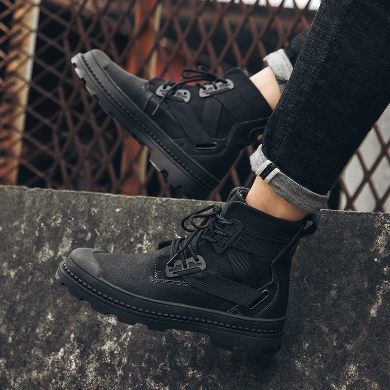 

Sneaker Man Casual Shoe Shoe Casual Man Men Sport Shoes Flat Mens Leather Men's Sneakers Causal For Leisure Loafers Black