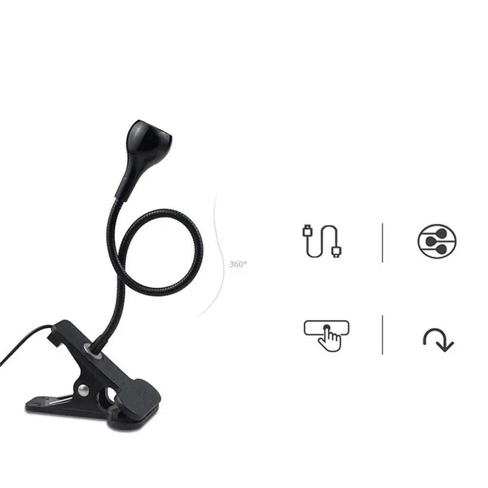 

New USB Flexible Reading LED Light Mini Clip-On Desk For Home Bedroom Lighting Study Eye Protect Light Lamp E2X6