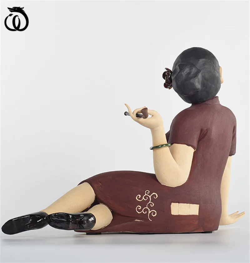 

WU CHEN LONG New Chinese Classical Beautiful Women Art Sculpture Lady Figure Statue Ceramics Crafts Creative Home Decor R6073