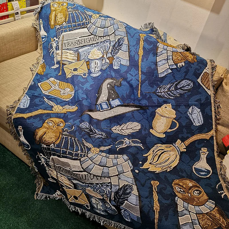 Aggcual в богемном стиле выбрасывающимся одеялом Волшебная сова диван аниме одеяло