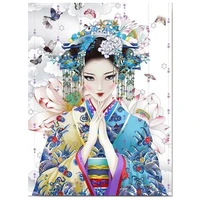 full square diamond painting 5d diamond embroidery fantasy japanese geisha woman wallpaper picture of rhinestones mosaic d bm151