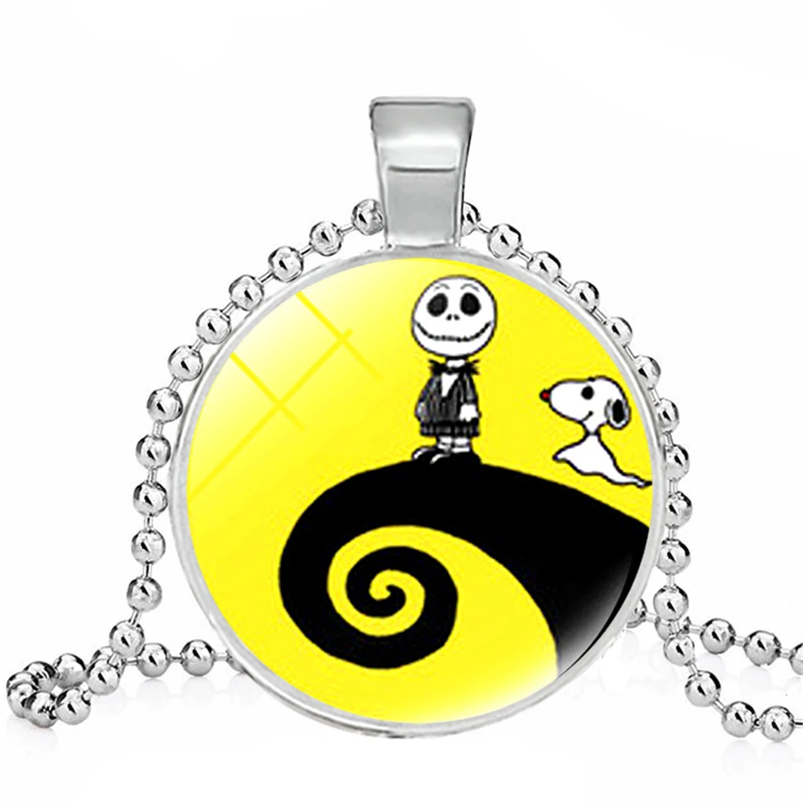 Кошмар перед Рождеством ожерелье Джек Скеллингтон и Салли мультфильм кулон