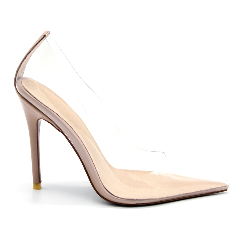 Vangull Прозрачные высокие каблуки женские вечерние енние модные туфли лодочки с