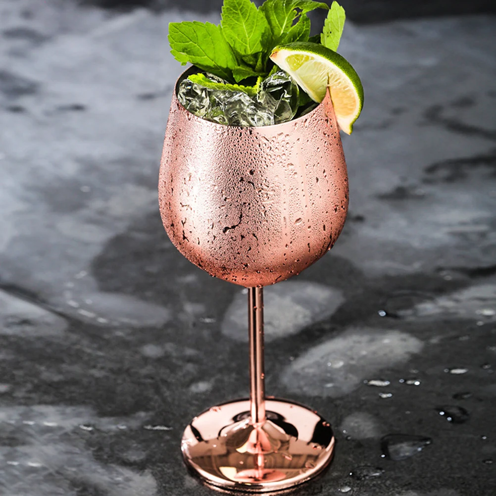 Бокал для красного вина из нержавеющей стали серебристые розовые золотистые