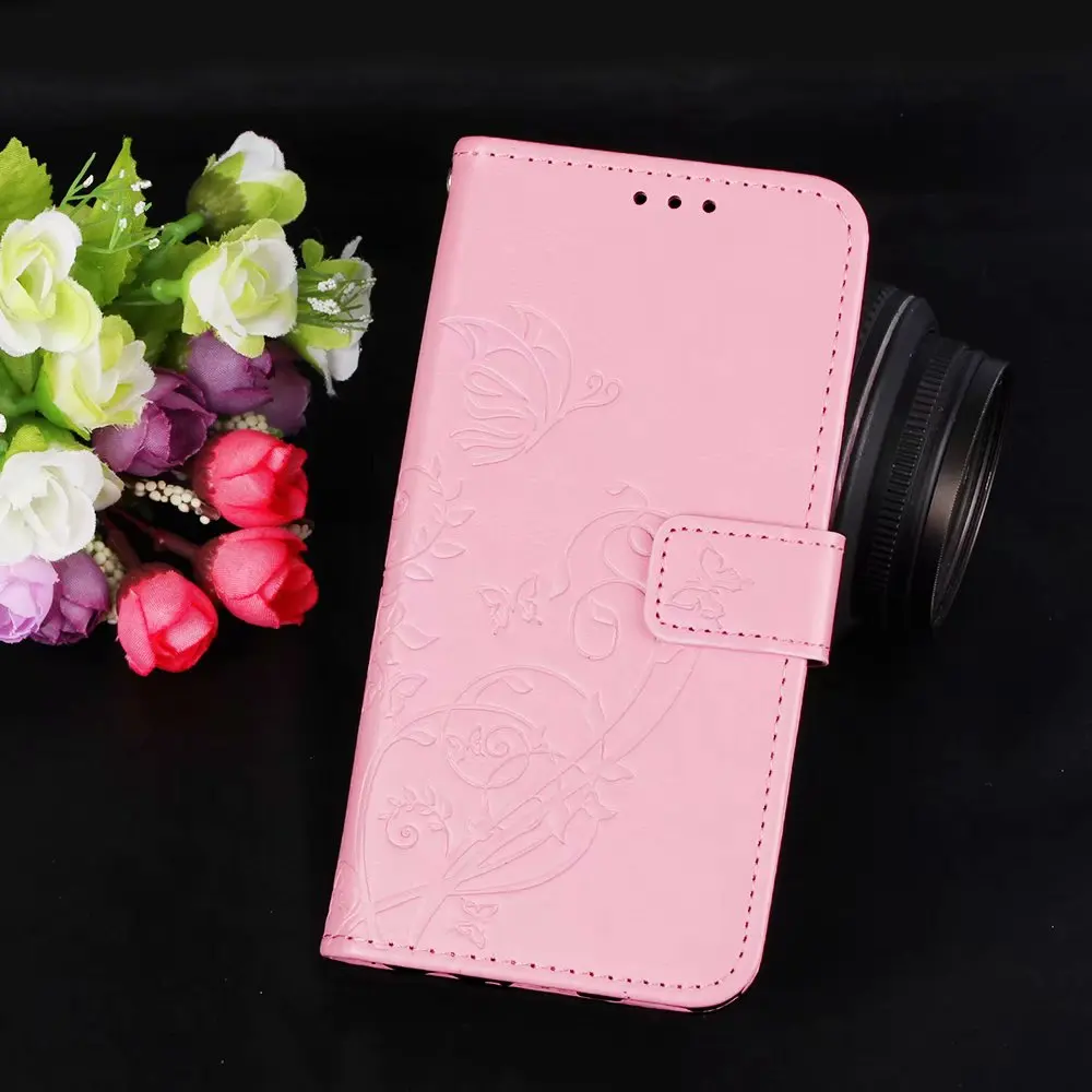 Pink Чехол-книжка с откидной крышкой для SAMSUNG Galaxy J1 6() J120F J120H J120ZN SM-J120FN J12016 из искусственной кожи, чехол-бумажник, чехол из ТПУ с полным корпусом - Цвет: Pink