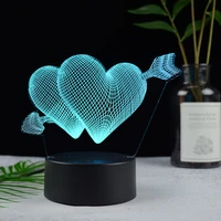 abstract elk acrylic 3d led night light 7 16 color lamp remote control touch nightlight for home room decor light kids gift