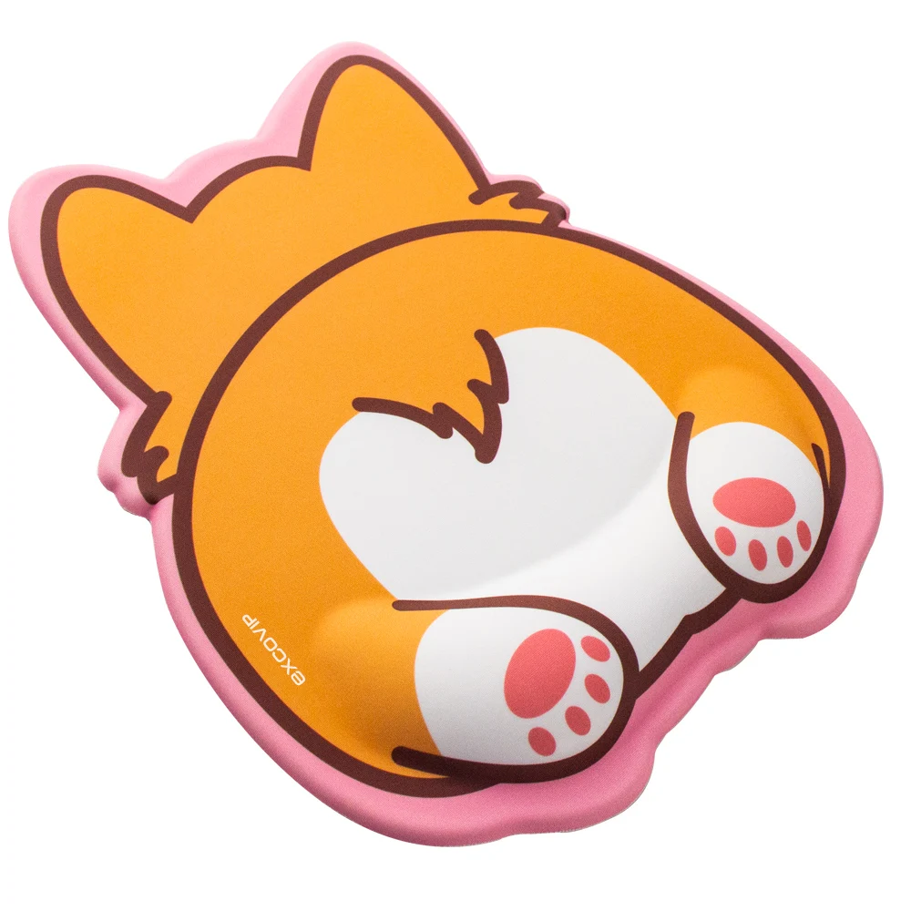 

Gaming Mouse Wrist Pads EXCO Gamer Corgi Hips Ergonomic Support Rest Mouse Mat Anti-slip Rubber Mousepad for PC Laptop Computer