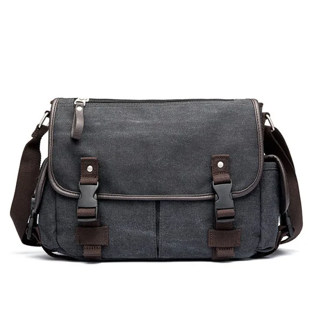 

Vintage Men's Briefcases Shoulder Bag Travel Crossbody Bags Causal Canvas Messenger Bag Patchwork Multi-function Laptop bolso 가방