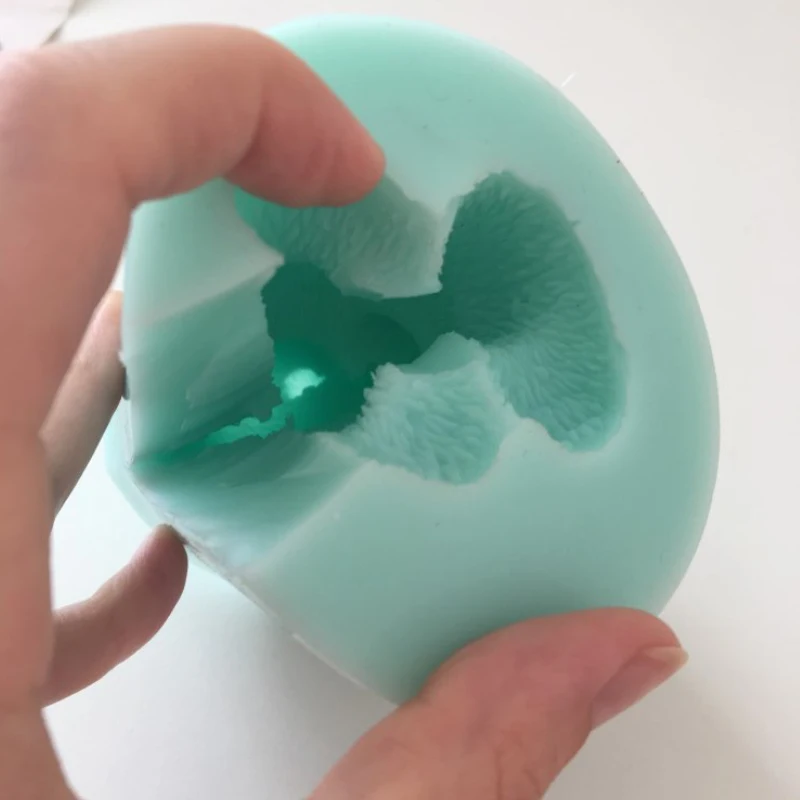 DIY 3D пресс форм Мишка с цветами форма Животные силиконовые формы для