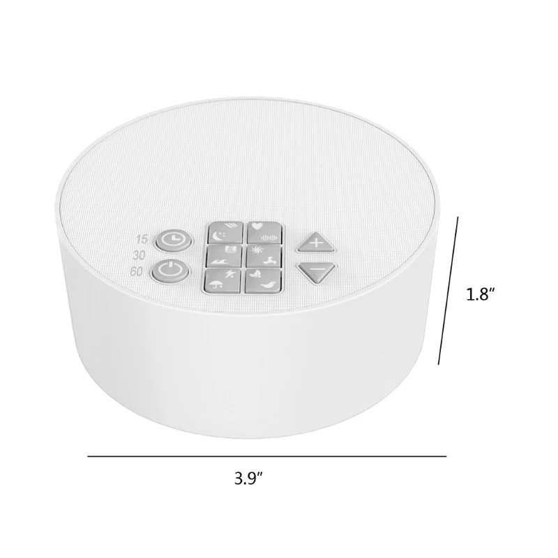 

Baby Adult White Noise Machine USB Rechargeable Timed Shutdown Sleep Sound Machine with 12 Soothing Sound