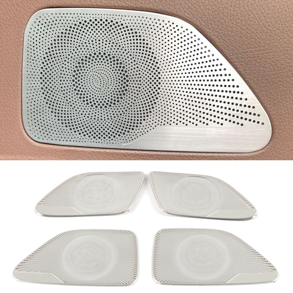 

Громкий динамик для двери автомобиля Mercedes-Benz S-Class W222 2017-2020, звуковая колонка, крышка динамика, наклейка на рамку, аксессуары для интерьера