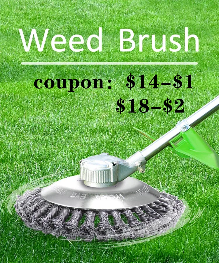 

Landscaping Rotary Weed Brush Joint Twist Knot Steel Wire Wheel Brush Disc Power Tool Garden Machines Accessories Dropshipping