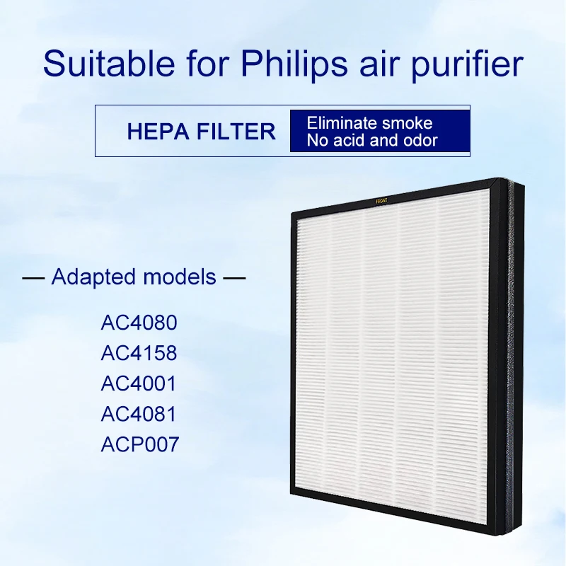

HEPA фильтр и углеродный Композитный фильтр AC4080 AC4158 для Philips, запчасти для очистителя воздуха AC4080 AC4001 AC4081 ACP007 AC4158
