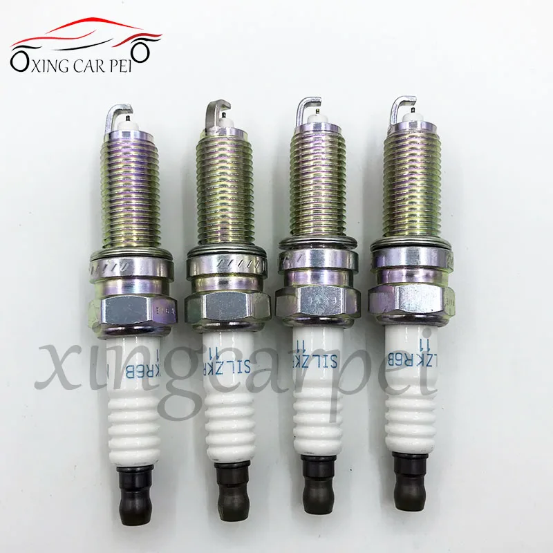 

4PCS 18855-10080 SILZKR6B11 Iridium Spark Plug For Hyundai Elantra I20 I30 Genesis IX25 Creta Kia Borrego Carens Auto Part