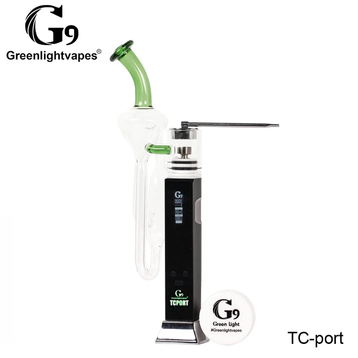 Greenlightvapes G9 TC Port Enail со стеклянной трубкой для воды пузырьковый фильтр вейпа 3000 мА ·