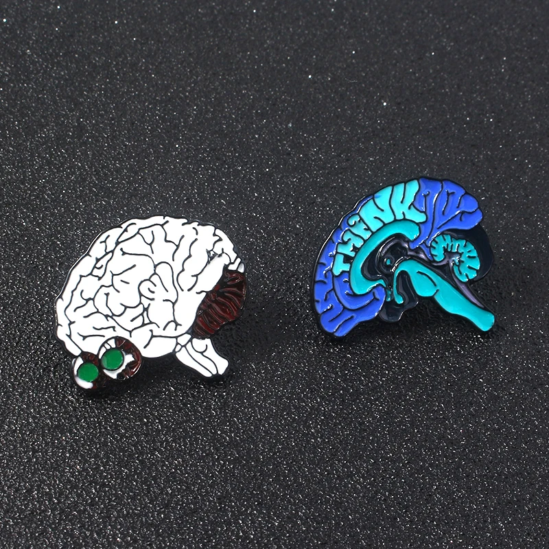 MIDY Human Organs Brooches Pins Anatomical Brain Neurology Heart Lung Badge Brooch For Men Lady Doctor Nurse Coat Gifts Jewelry | Украшения