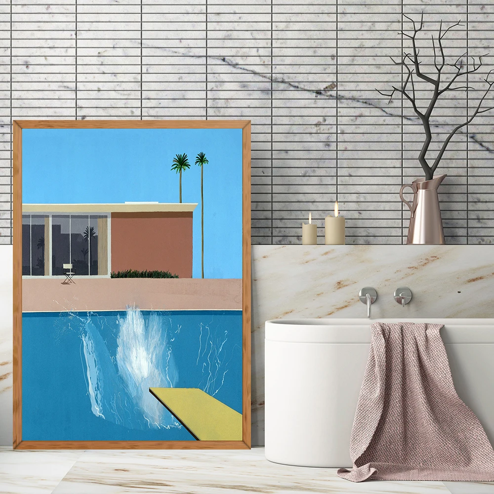 

David Hockney Art Prints Exhibition Vintage Canvas Poster Abstract Artwork Painting Wall Pictures for Living Room Wall Art Decor