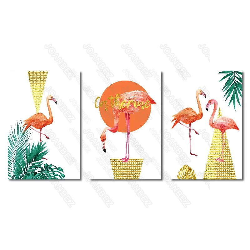 

Contemporary Canvas Material Painted Bird Pattern White Background Frameless Painting Living Room Furniture Sofa Art Decoration