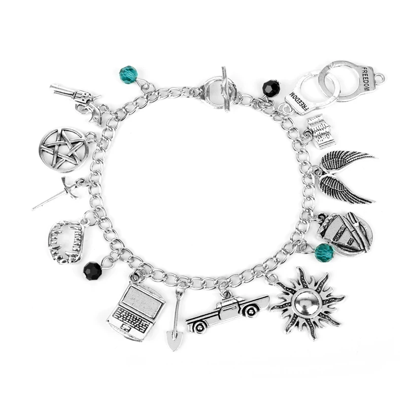 Браслет в стиле фильма сверхъестественное Миниатюрный пистолет Звездный меч