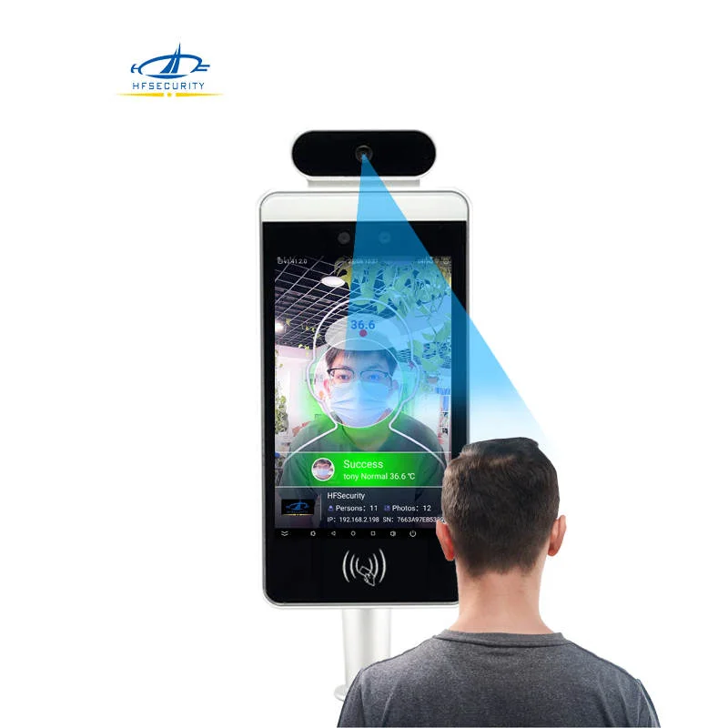 

HF-RA08T HFSecurity IR Wireless Face Recognition Temperature Scanner Camera Detector Access Control System with IC card