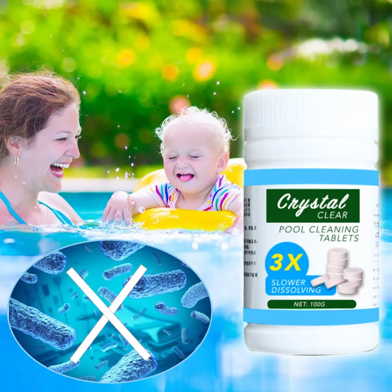 

100 Pcs Pool Cleaning Tablet Safe Long Lasting for Swimming Pool LB88
