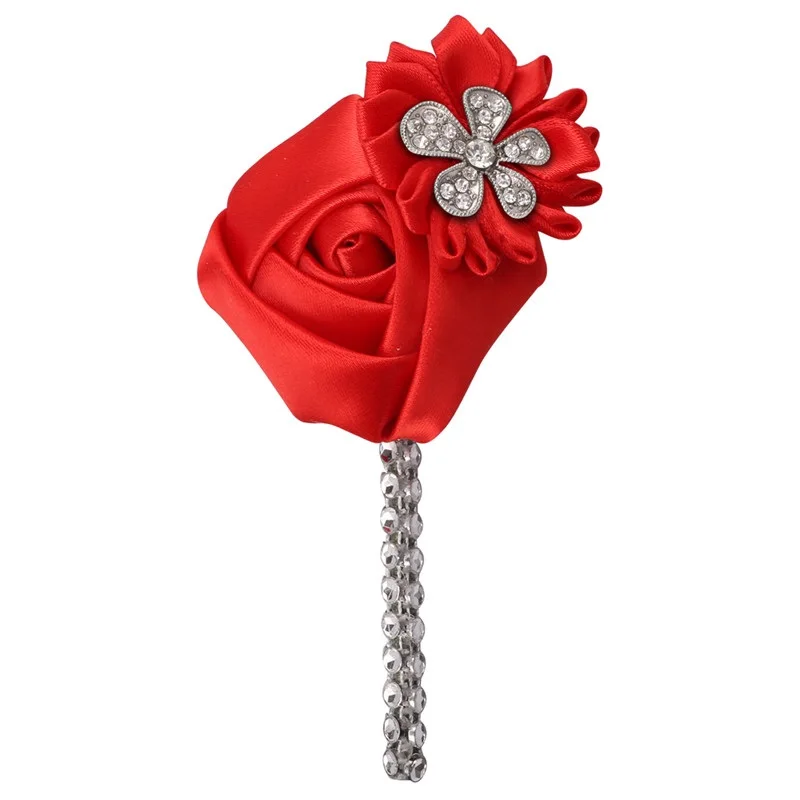 Бутоньерка Роза серебряные бутоньерка с бриллиантами булавка для лацканов