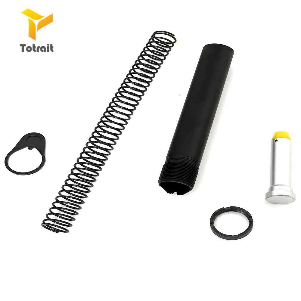 

Totrait Tactical AR15 Latch Mil-spec 6 Position Buffer Extension Tube Rod Assembly /Kit 5 Items Combo Cylinder Rod End Plate Spr