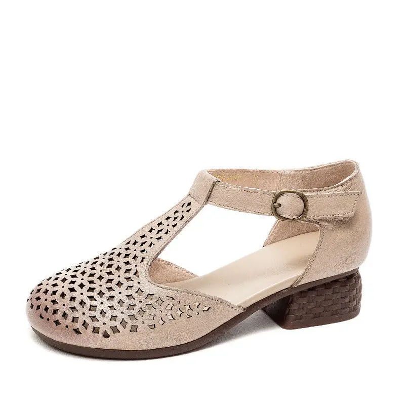 

Lolita shoes girls genuine leather rome sandals girls sweet vintage slides ladies luxury genuine leather summer shoes