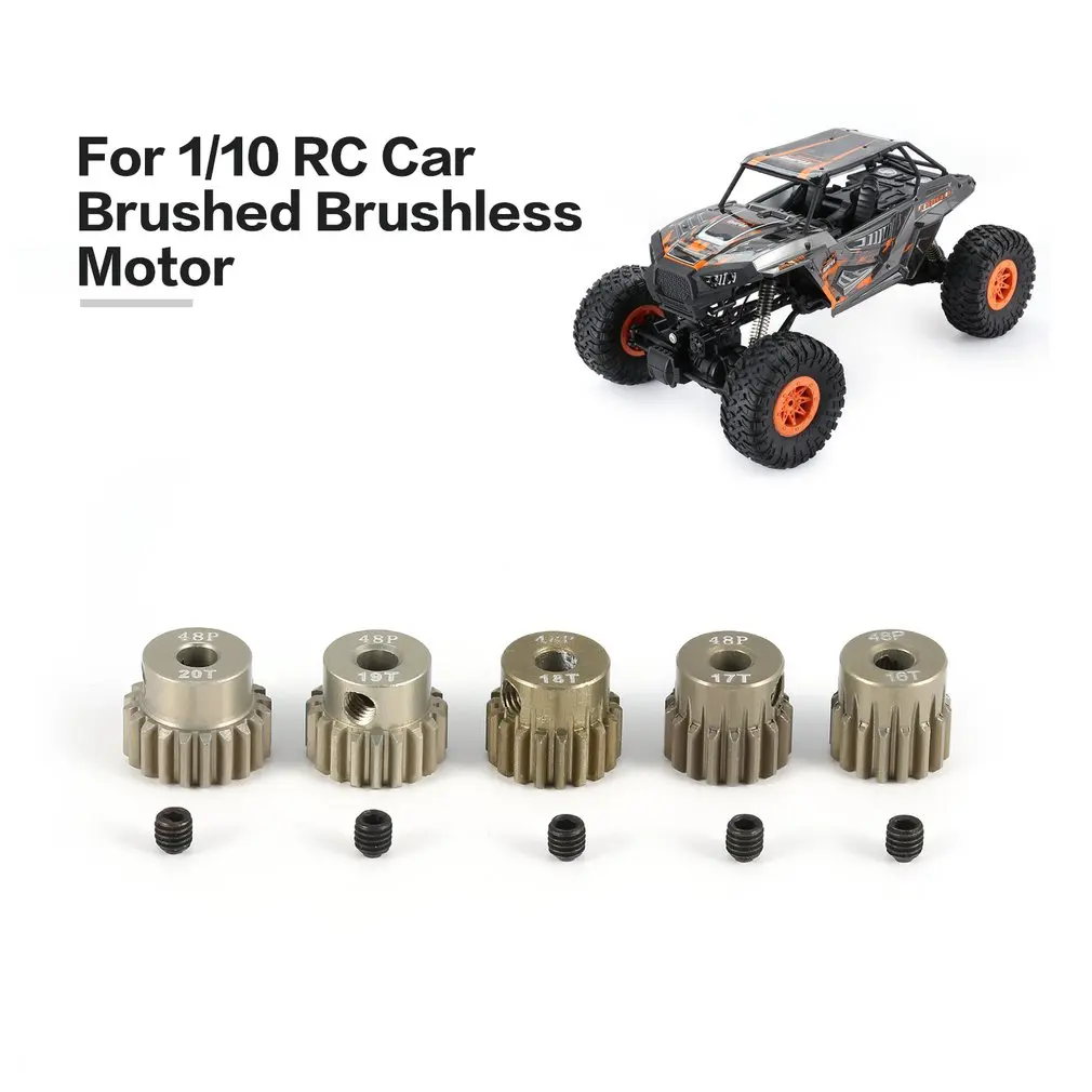 

Hight Quality Aluminum 7075 48DP 3.175mm 16T 17T 18T 19T 20T Pinion Motor Gear for 1/10 RC Car Brushed Brushless Motor