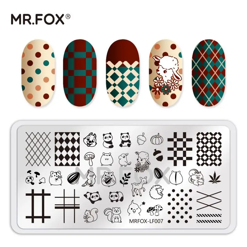 MRFOX новые пластины для штамповки ногтей 6 5*12 5 см кружева дизайна ImagePlate