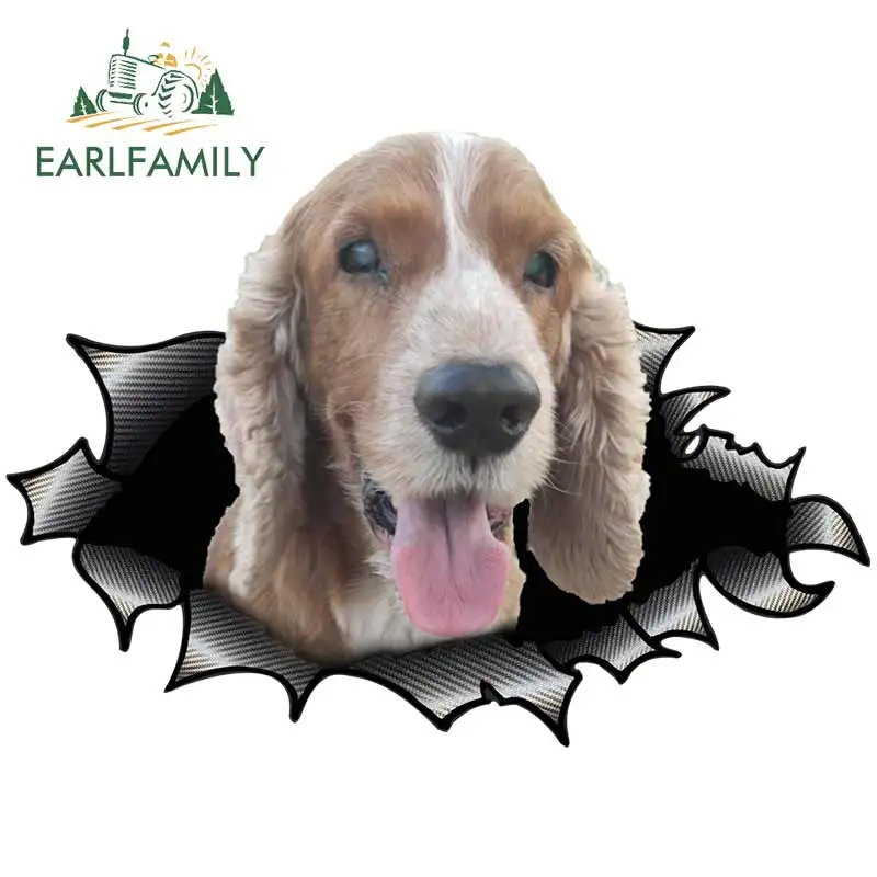 

EARLFAMILY 13 см x 9,3 см рваные металлические 3D наклейки, отражающие наклейки, виниловые фотообои для животных
