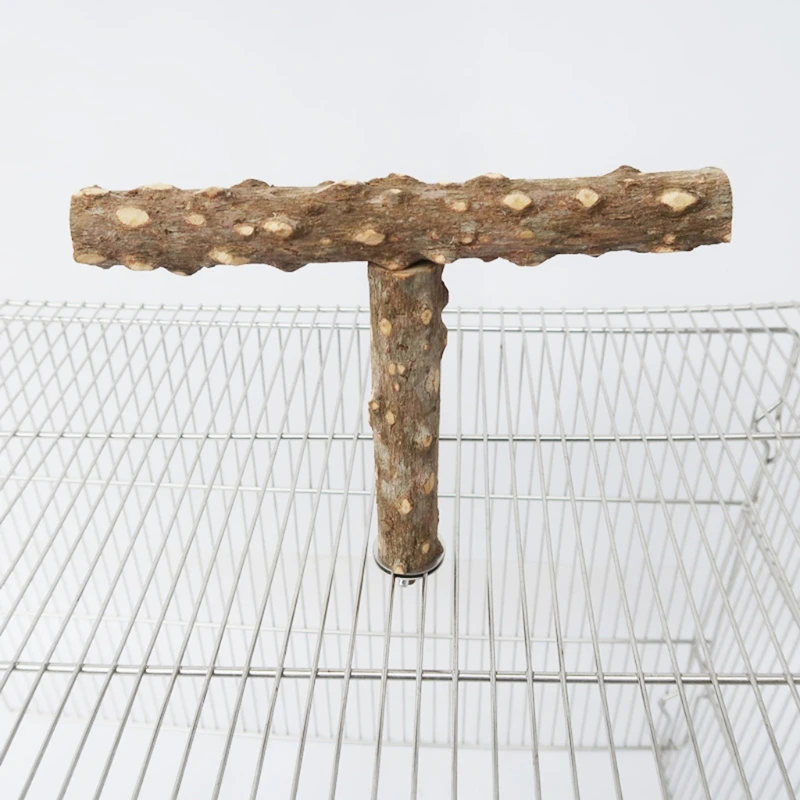 

Wood Bird Stand Perch Natural Wild Tree Stick Standing Climbing Bar Paw Grinding Toy for Birds Cage Accessories