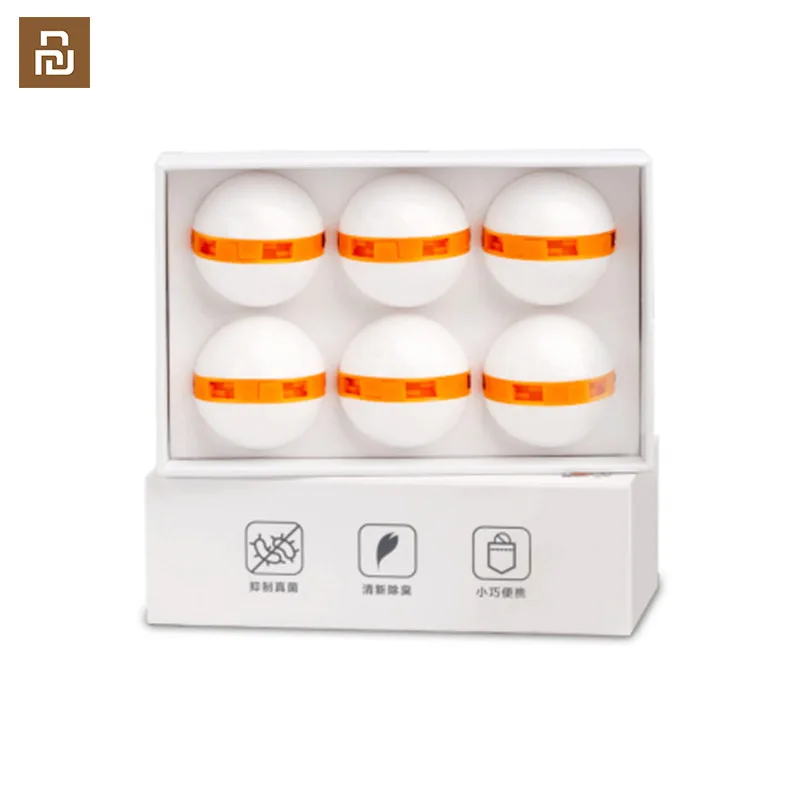 6 шт. чистый-n-Fresh дезодорант мячи для обуви очиститель поворотный переключатель