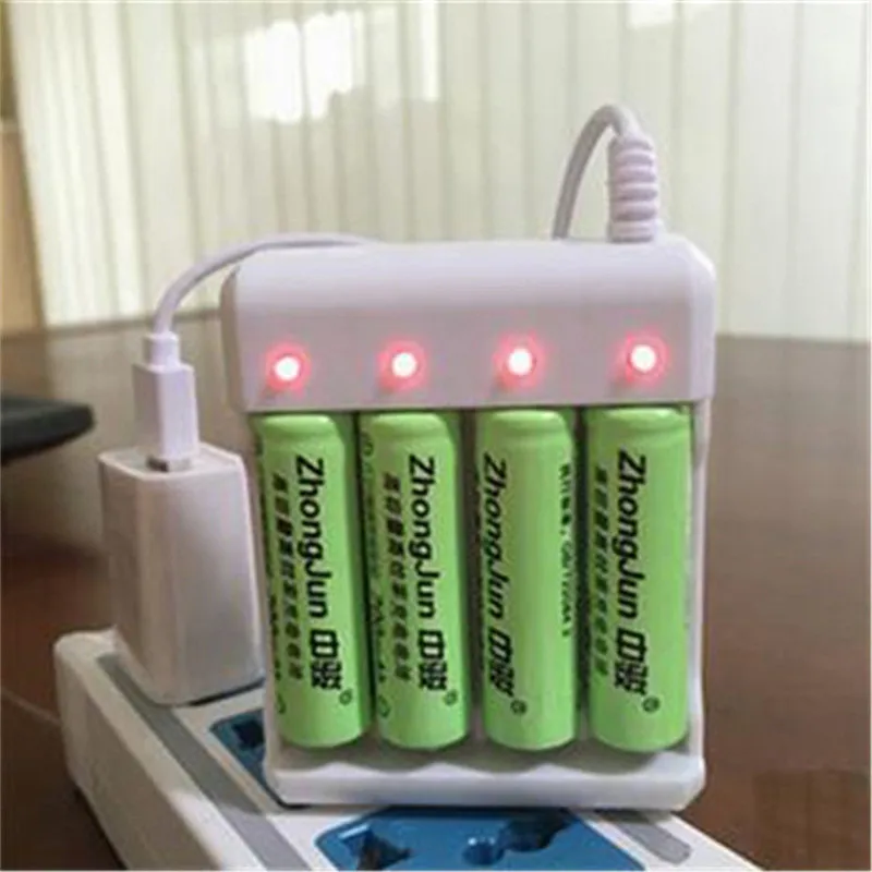 Usb зарядное устройство интеллектуальное 4 слота Aa Aaa литиевая аккумуляторная