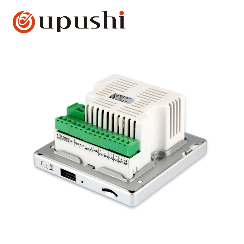 Умный настенный усилитель 2*25 Вт домашний фон музыкальный усилитель с bluetooth, USB, пульт дистанционного управления для звуковой системы
