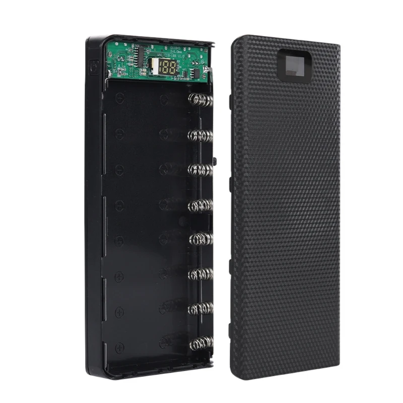 Корпус внешнего аккумулятора C18 с двумя USB портами и ЖК дисплеем 8x18650 чехол для