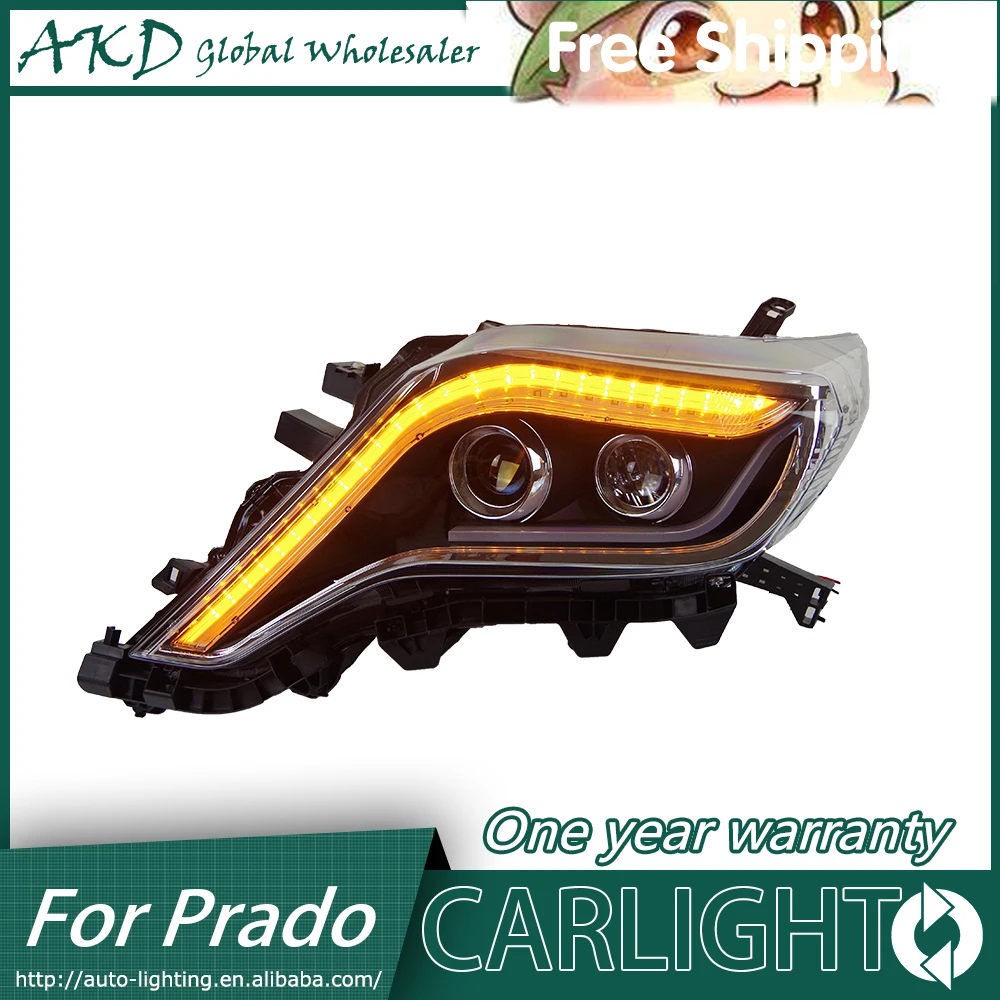 АКД автомобильный Стайлинг для Toyota Новые Prado фары 2014 2015 LC200 светодиодный DRL Bi Xenon