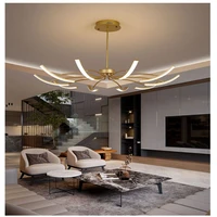 modern creativity matte blackwhite and gold finished adjustable pendant lights indoor lighting chandelier for living bedroom