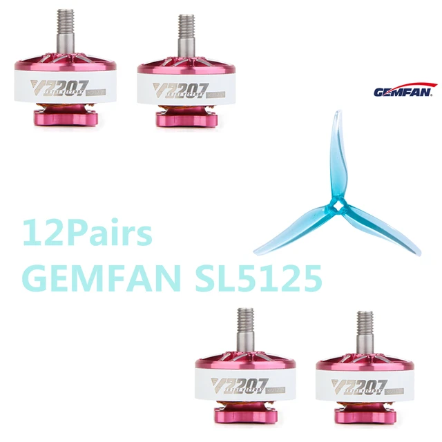 4x T-Motor VELOX V2207 1750KV + 24x Gemfan SL5125 Blue