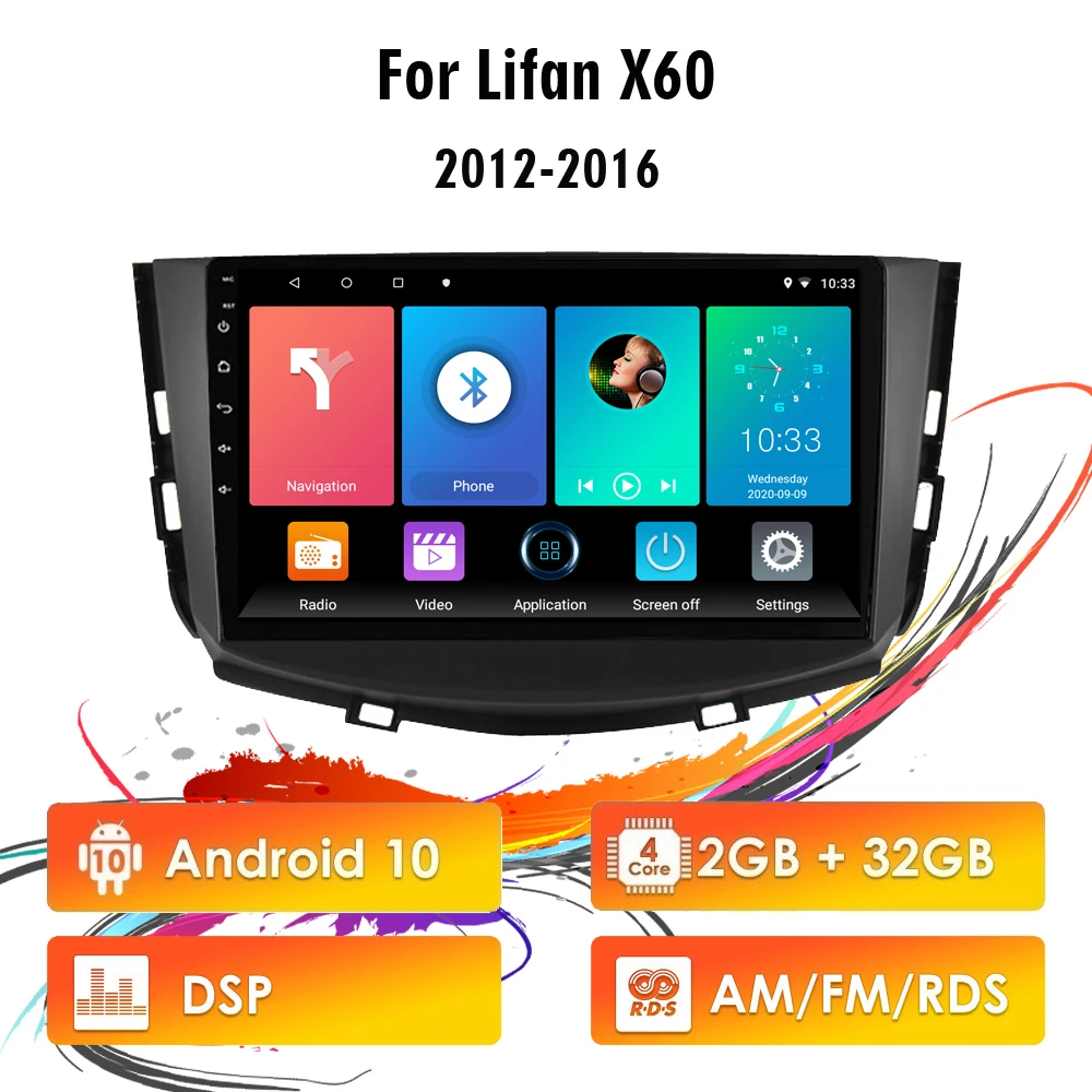 

Eastereggs For lifan x60 2012 2013 2014 2015 2016 9 inch 2 Din Car Multimedia Player Android 10 RDS DSP Wifi GPS Navigation